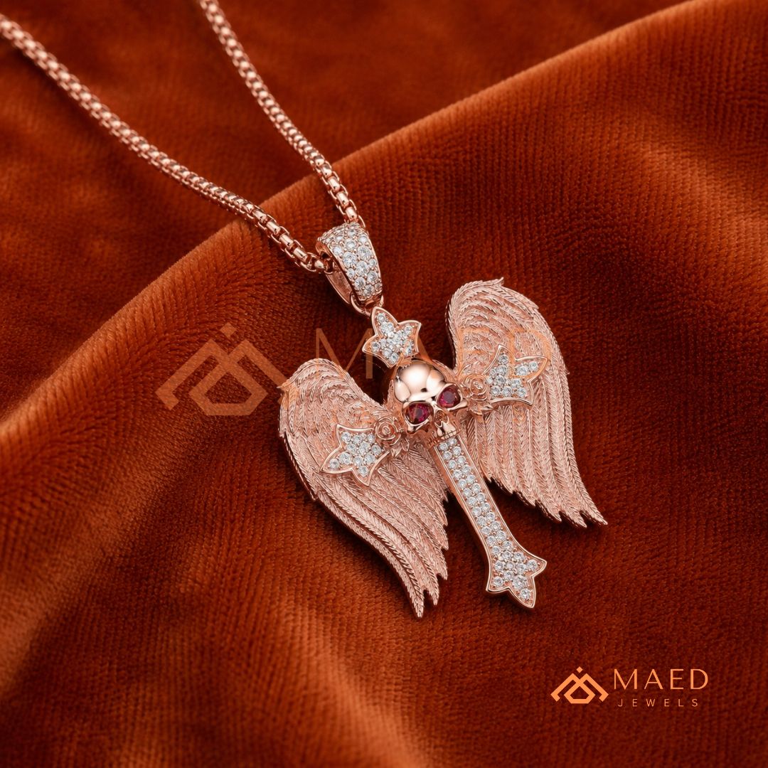 The Eternal Key of Life Pendant | Micro-Pavé Egyptian Ankh Necklace