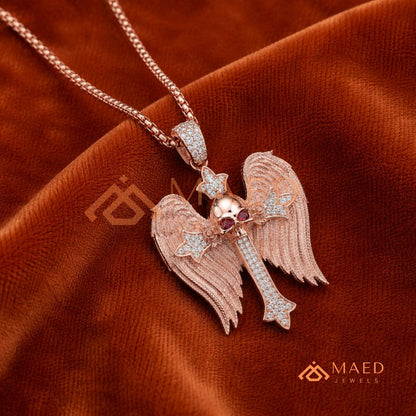 The Eternal Key of Life Pendant | Micro-Pavé Egyptian Ankh Necklace
