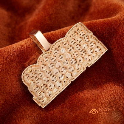 BOSS Luxury Diamond Letter Pendant - Sterling Silver, 14K Gold & Rose Gold