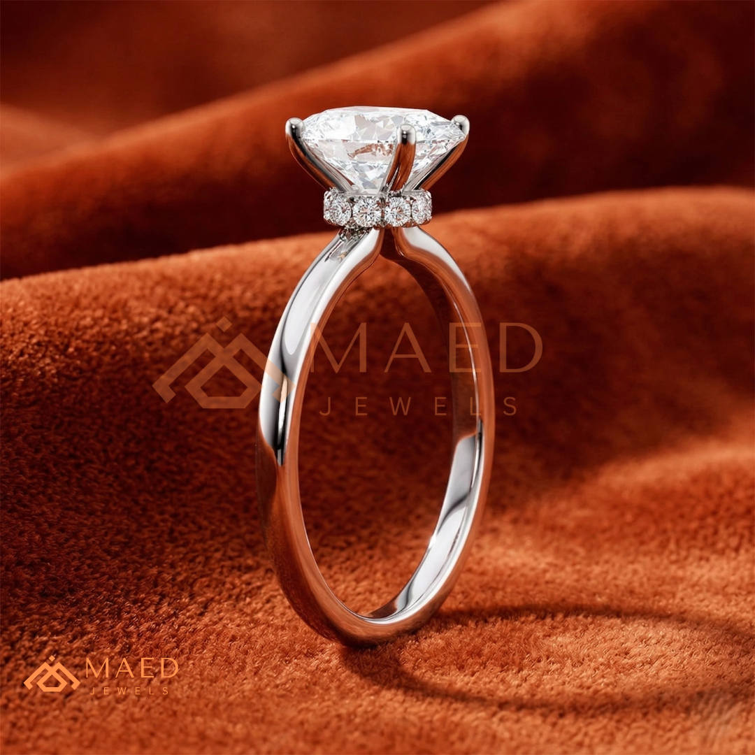 The Victoria Oval Cut Solitaire Ring | Silver, 14K Yellow, & Rose Gold