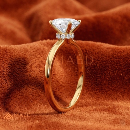 The Victoria Oval Cut Solitaire Ring | Silver, 14K Yellow, & Rose Gold