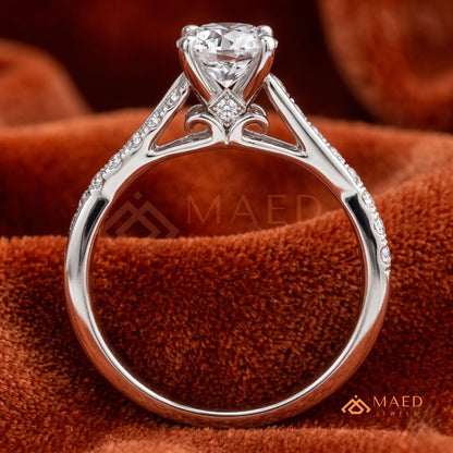 Luxe Chevron Wishbone Ring – Silver, 14K Yellow Gold & 14K Rose Gold