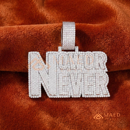Now or Never" Iced Out Statement Pendant – Luxury Custom Jewelry