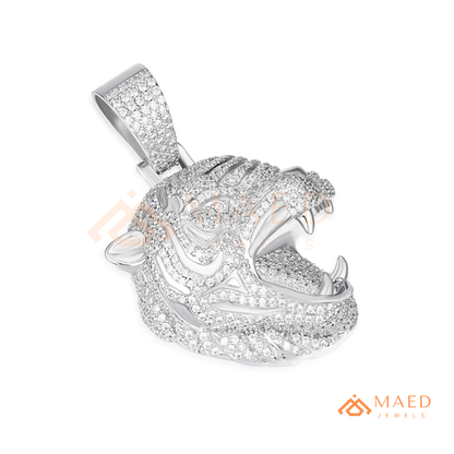 The Roaring Tiger Iced Out Pendant – High-Detail Hip Hop Jewelry