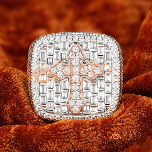 Moissanite Cross Ring