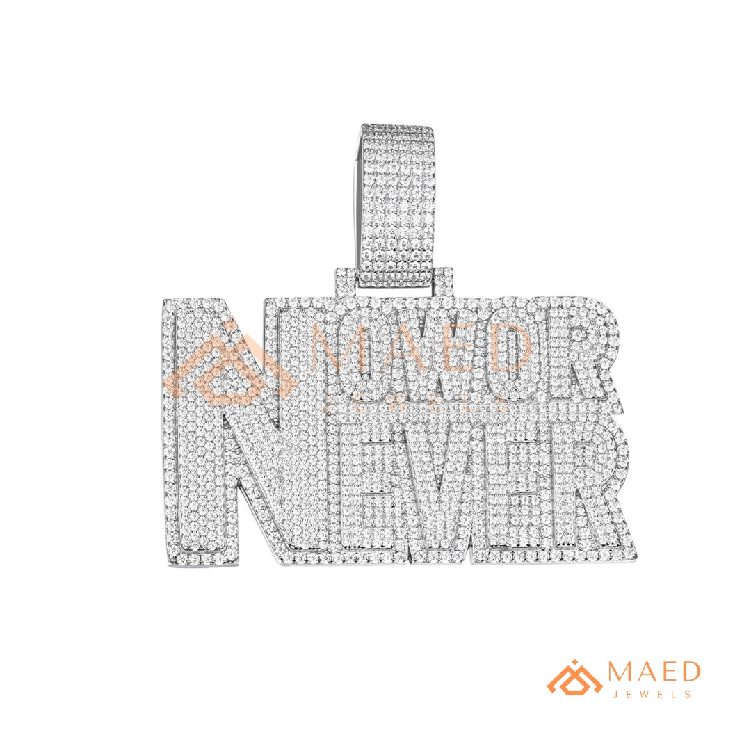 Now or Never" Iced Out Statement Pendant – Luxury Custom Jewelry