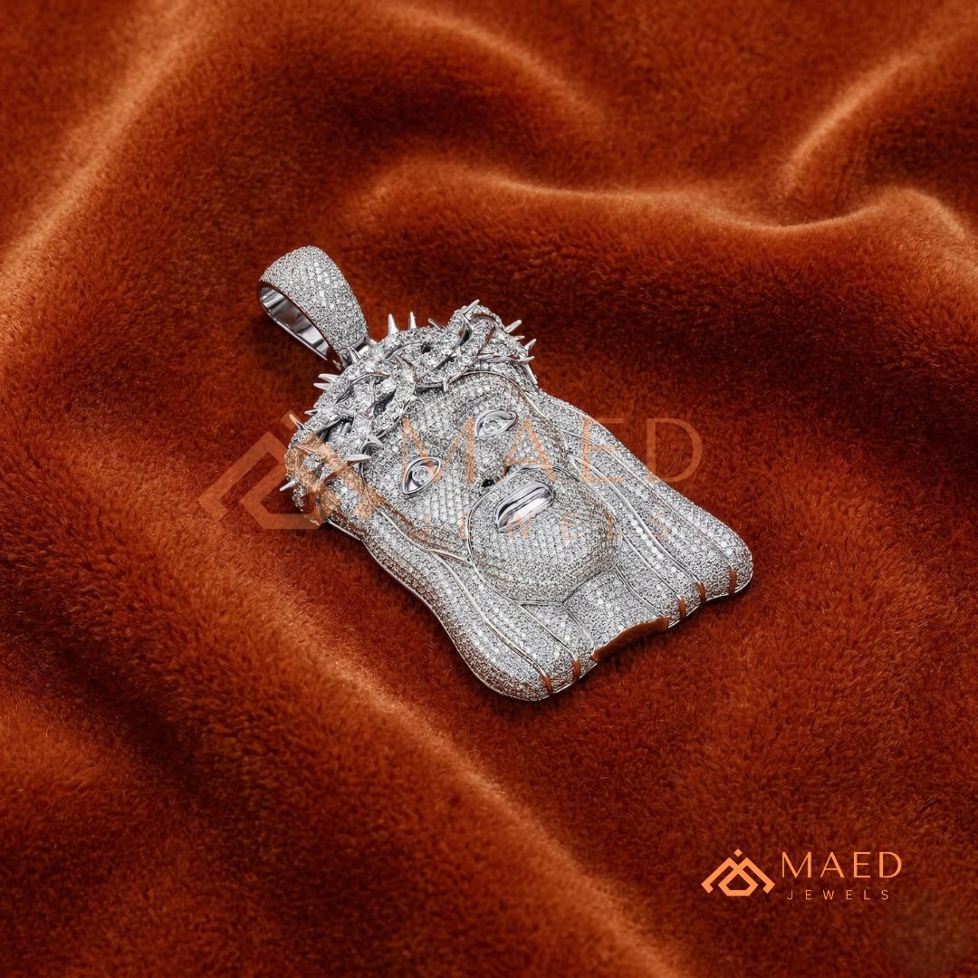 Iced Out Jesus Piece Pendant – Micro Pave Hip Hop Necklace