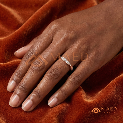 The Interlocking Twist Eternity Band – 2-Row Micro-Pavé Braided Ring (Sterling Silver, 14K Yellow, White, or Rose Gold)