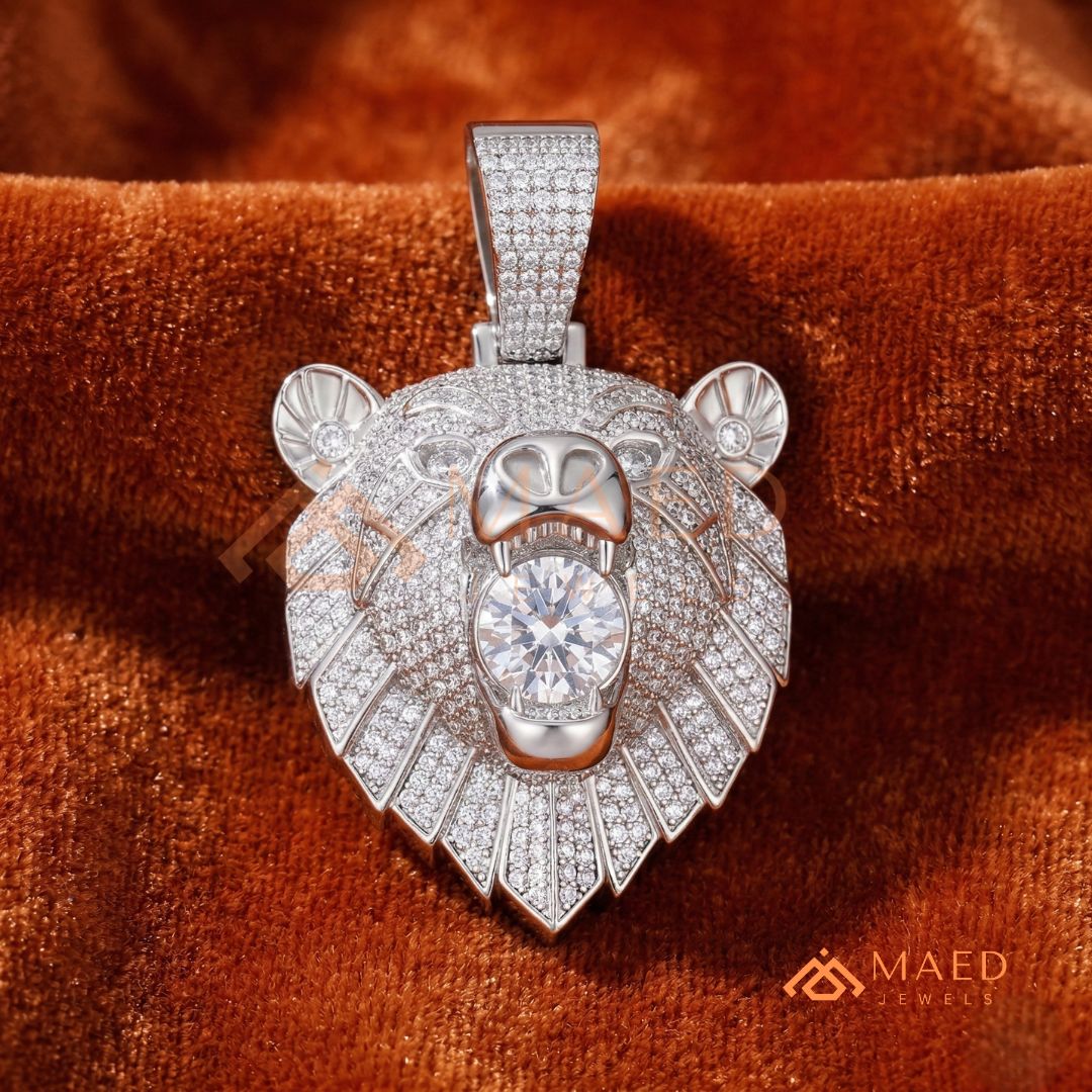 Heavy 3D Alpha Ape Statement Charm – Fully Flooded King Kong Pendant