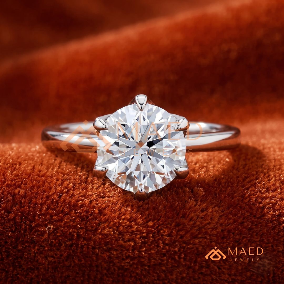 Classic Round Brilliant Cut Diamond Engagement Ring