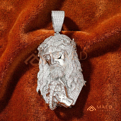 Iced Out Jesus Piece Pendant | 14K Gold, Rose Gold & Sterling Silver