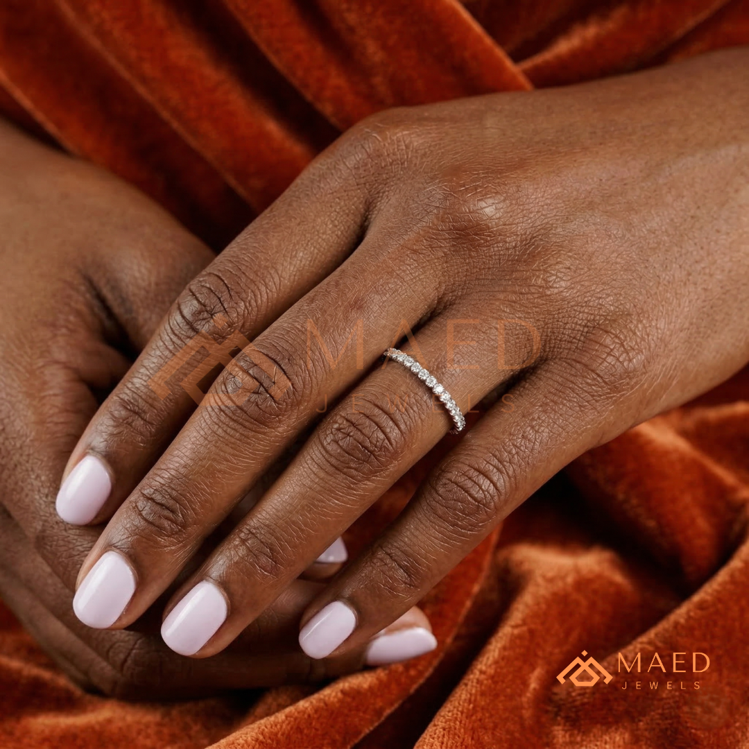 The Celine Micro-Pavé Band | Classic Stackable Diamond Eternity Ring