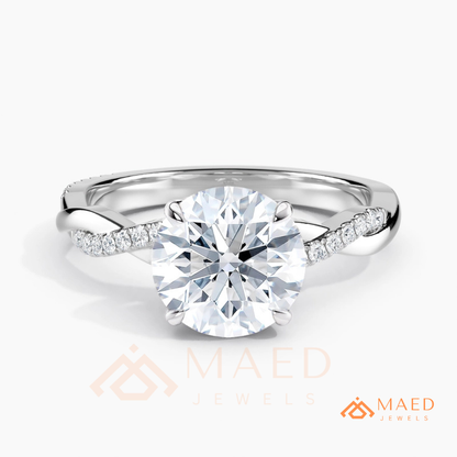 Emerald Cut Bezel-Set Solitaire Engagement Ring in Silver, 14K Gold & Rose Gold