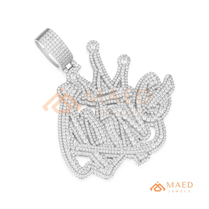 Iced-Out "KING" Crown Pendant – Premium Micro-Pave Diamond Finish