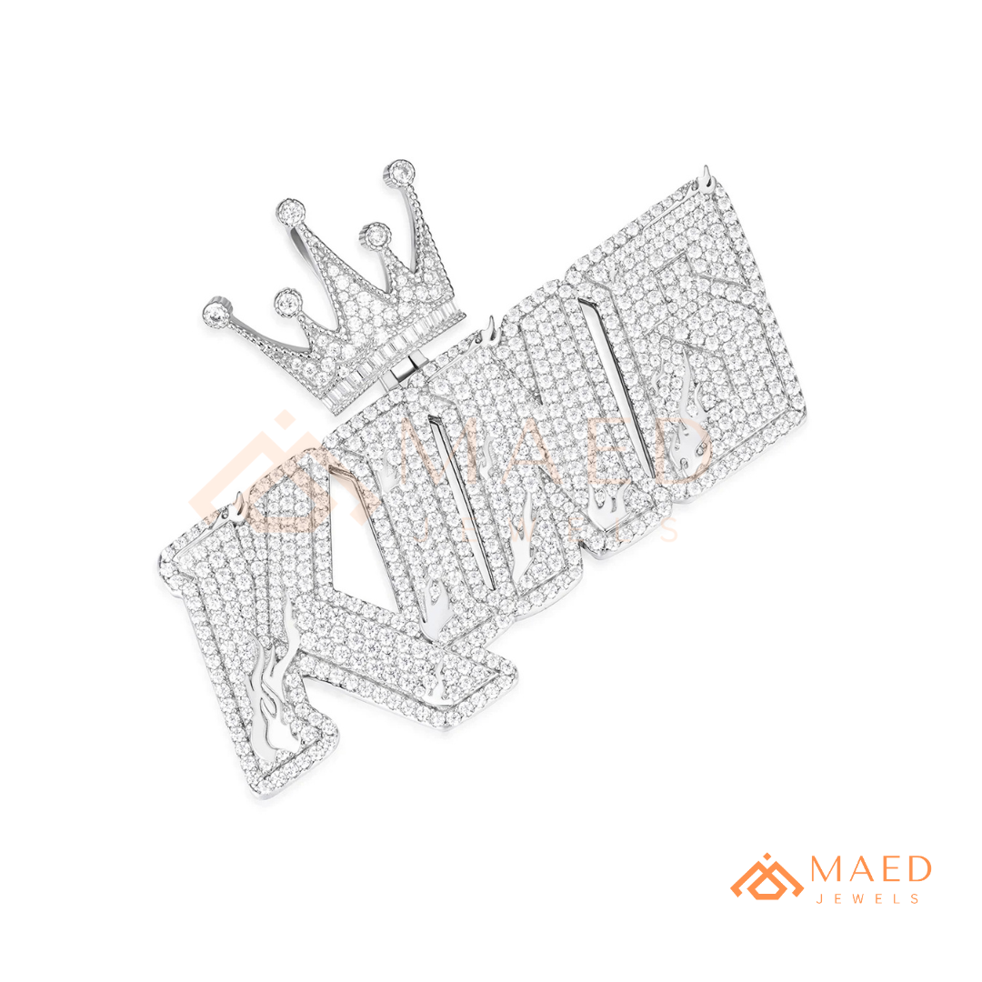 The "King" Crown Diamond Pendant – Custom Hip Hop Jewelry