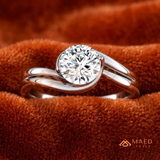 Marquise Cut Solitaire Engagement Ring with Multi-Row Pavé Band – Silver, 14K Gold, or 14K Rose Gold