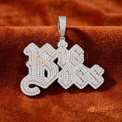 The "Big Boss" Custom Diamond Letter Pendant | Iced-Out Hip Hop Jewelry