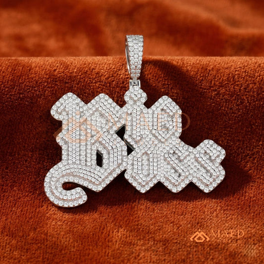 The "Big Boss" Custom Diamond Letter Pendant | Iced-Out Hip Hop Jewelry