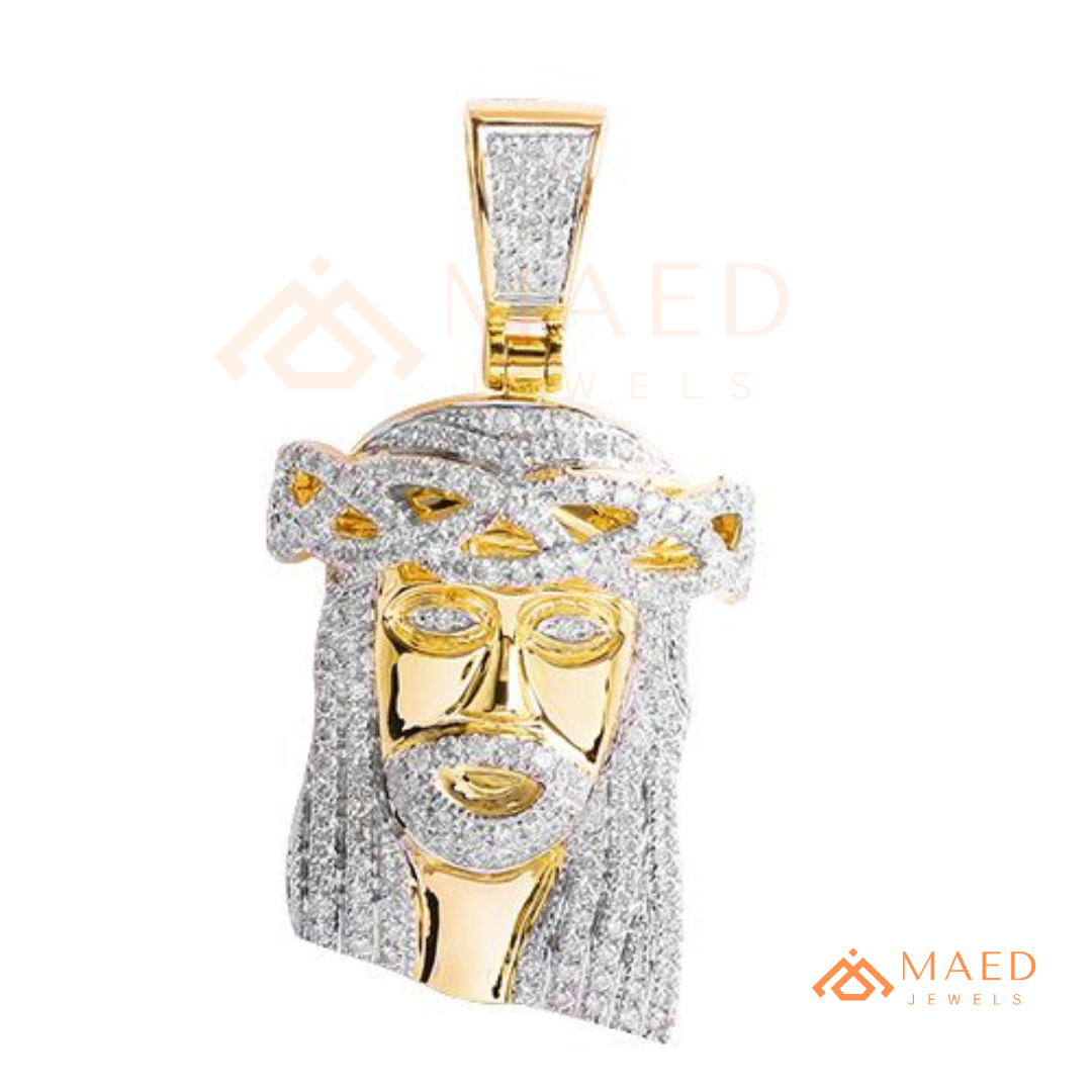 Jesus Piece Pendant – Micro Pave Hip Hop Medallion
