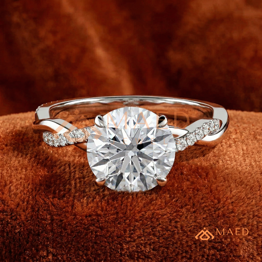 Emerald Cut Bezel-Set Solitaire Engagement Ring in Silver, 14K Gold & Rose Gold
