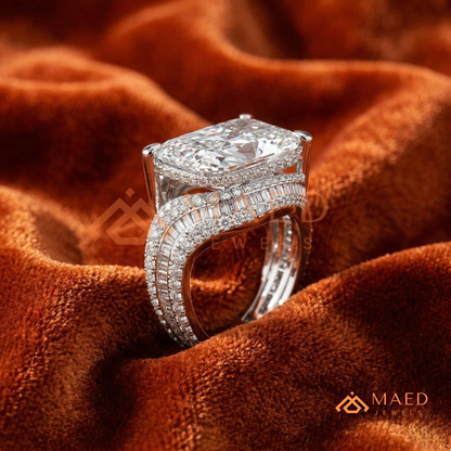 Marquise Cut Bypass Cocktail Ring in Sterling Silver, 14K Gold & 14K Rose Gold