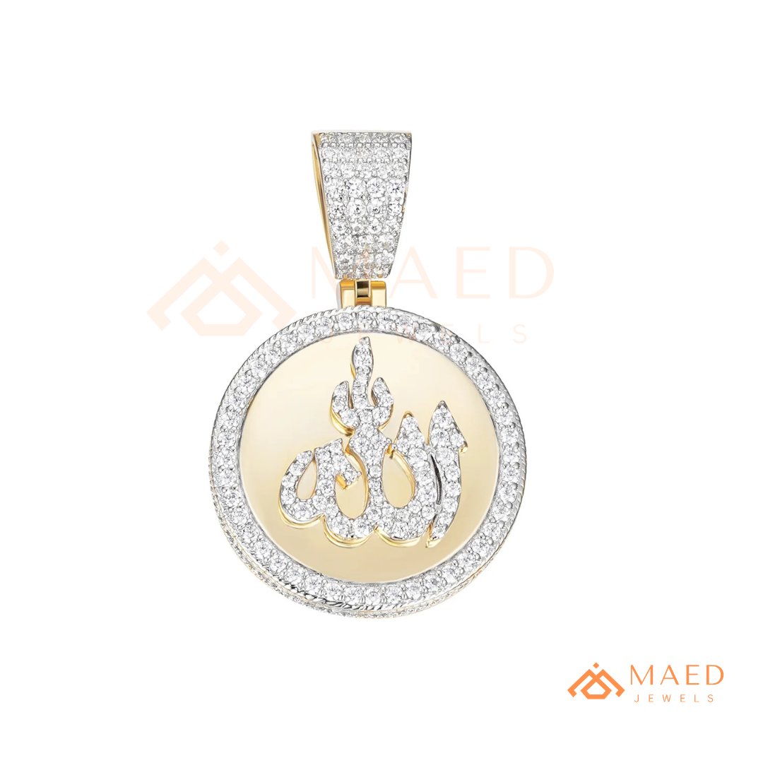The Divine Pavé Pendant – 14K Gold, Rose Gold & Sterling Silver with Hand-Set Brilliant Diamonds
