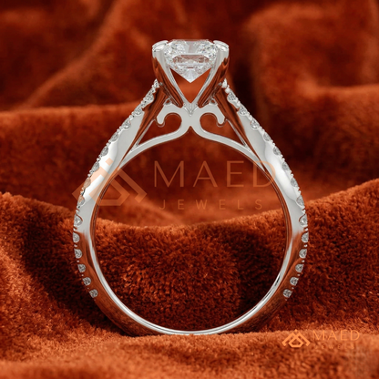 Radiant Cut Criss-Cross Engagement Ring in Sterling Silver, 14K Gold & 14K Rose Gold