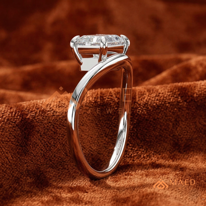 Classic Round Cut Pavé Diamond Band Promise Ring in Silver, 14K Yellow or Rose Gold