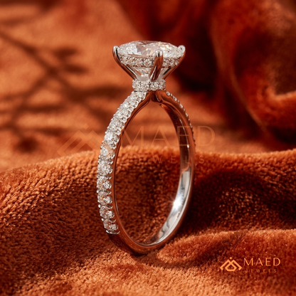 Classic Toi et Moi Pear and Marquise Cut Two-Stone Engagement Ring in Silver, 14K Gold & Rose Gold