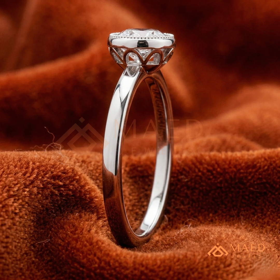 Heirloom-Style Three-Stone [Gemstone Type] Ring in 14K Yellow Gold, Rose Gold & Silver