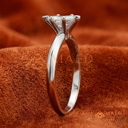 Minimalist Marquise Cut [Gemstone Type] Tapered Solitaire Ring in 14K Yellow Gold, Rose Gold & Silver