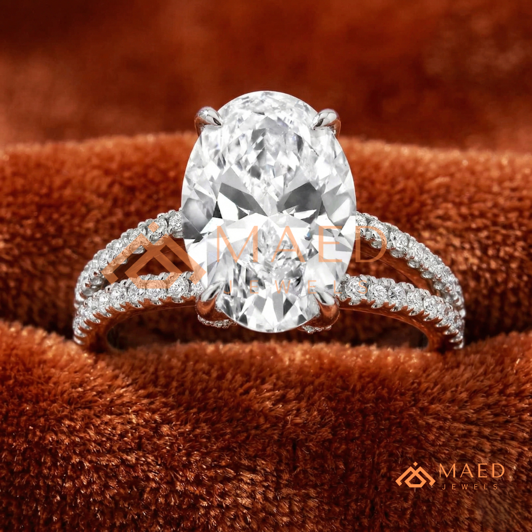 Nature-Inspired Radiant Cut Three-Stone Engagement Ring with Thorn Band in Silver, 14K Gold & Rose Gold