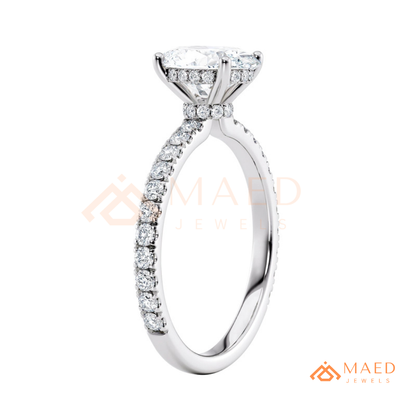 Classic Toi et Moi Pear and Marquise Cut Two-Stone Engagement Ring in Silver, 14K Gold & Rose Gold