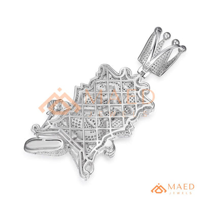 Iced Out King of Cash Throne Pendant - 14K Gold, Rose Gold & Silver Hip Hop Jewelry