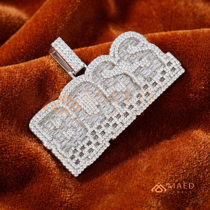 BOSS Luxury Diamond Letter Pendant - Sterling Silver, 14K Gold & Rose Gold