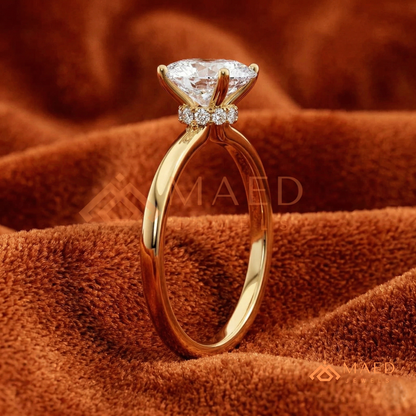 Classic Oval Cut Solitaire Engagement Ring in Silver, 14K Gold, & 14K Rose Gold