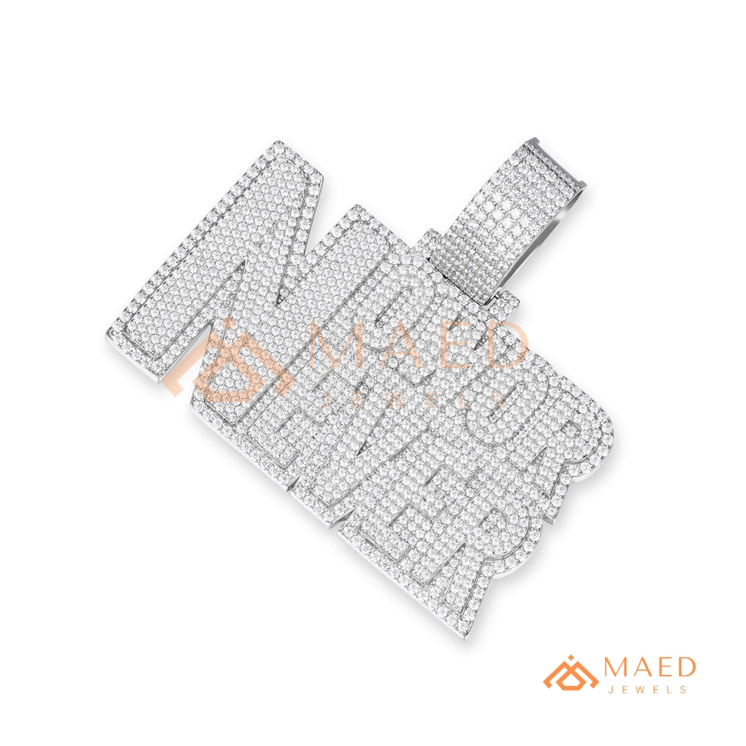 Now or Never" Iced Out Statement Pendant – Luxury Custom Jewelry