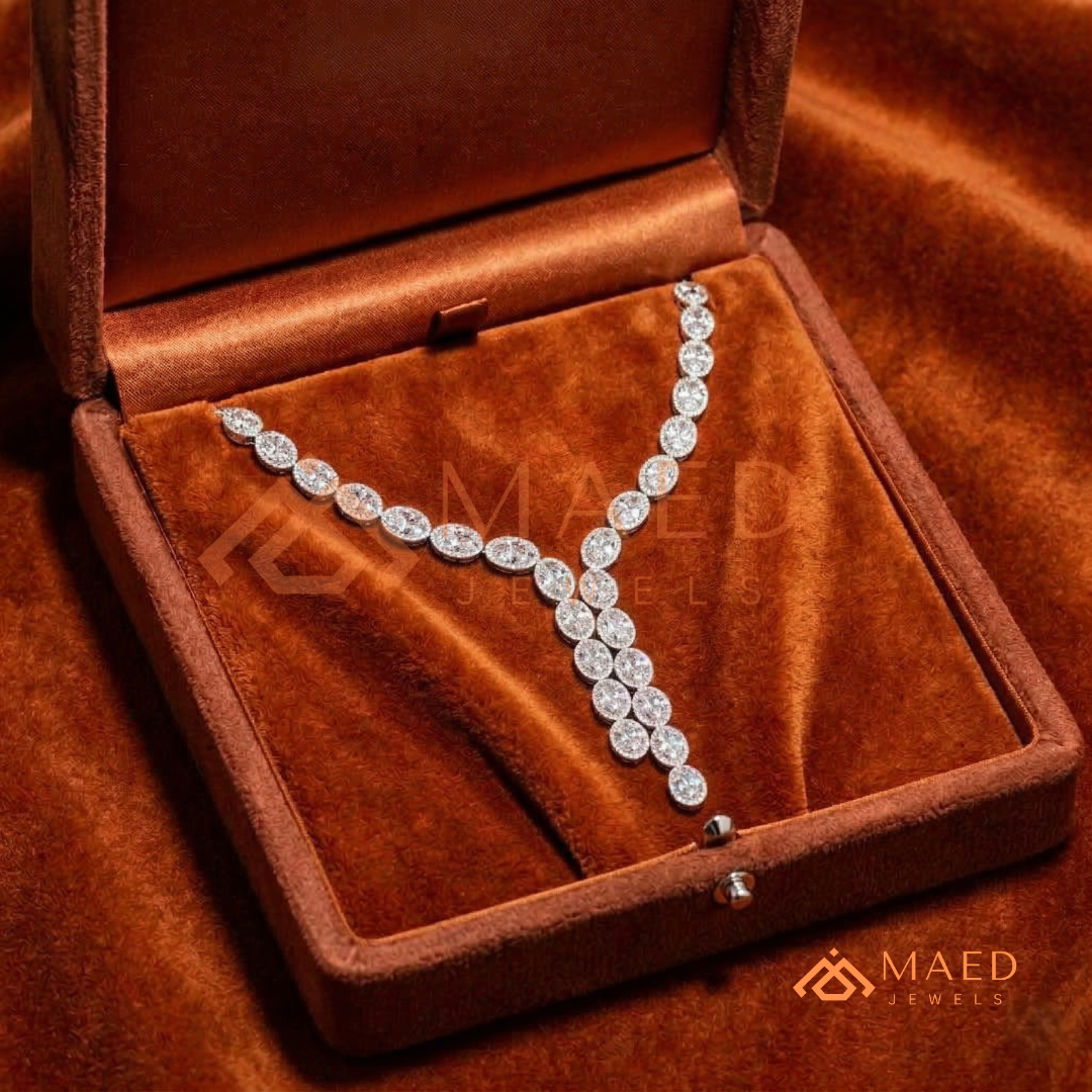 Y-shaped drop necklace