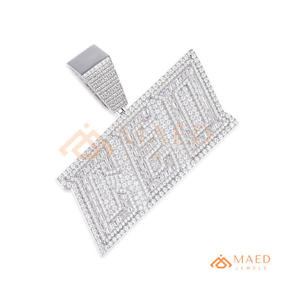 Custom "CEO" Baguette & Round Diamond Iced-Out Pendant in Silver, 14K Gold, & 14K Rose Gold