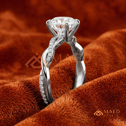 Emerald Cut Bezel-Set Solitaire Engagement Ring in Silver, 14K Gold & Rose Gold