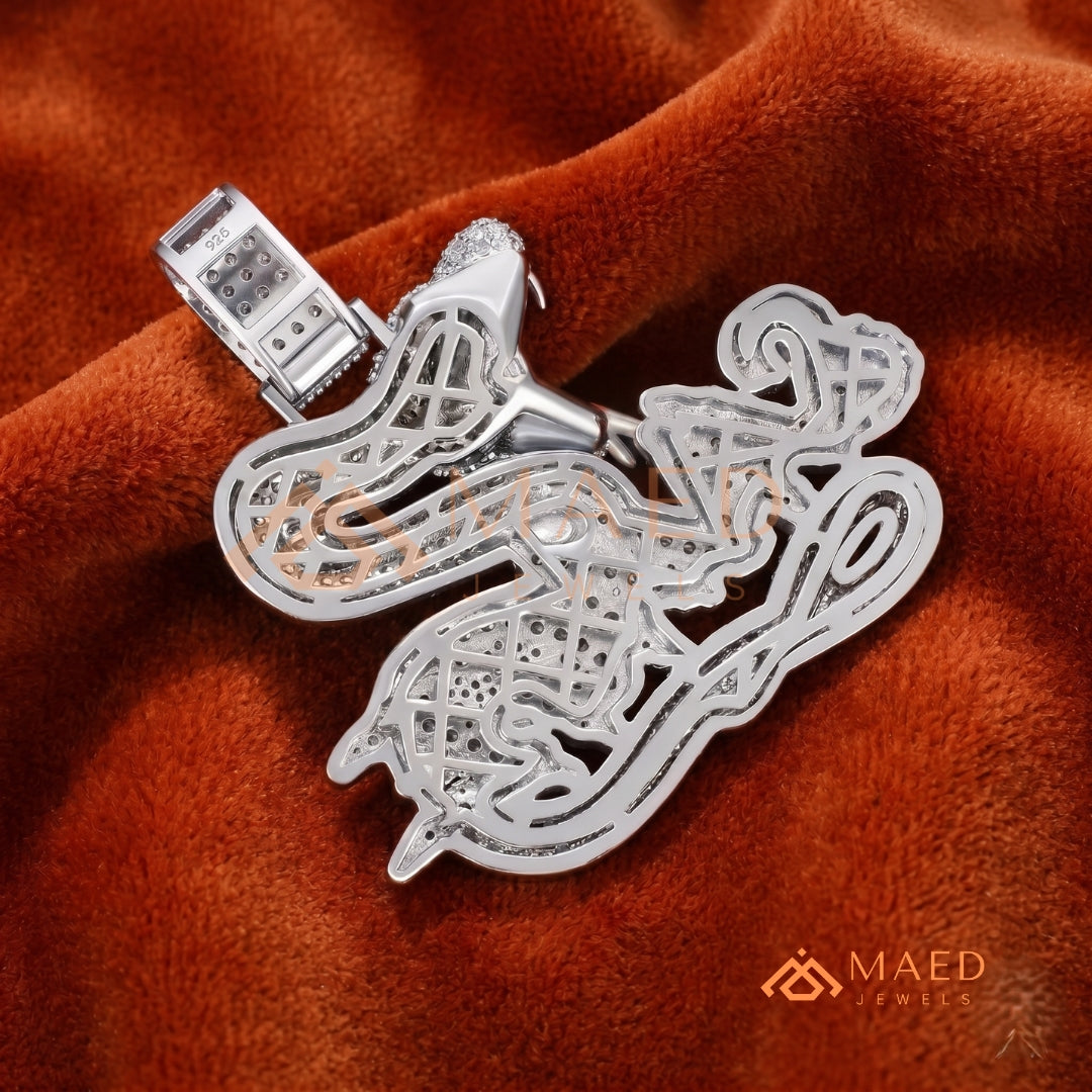 Iced Out "Savage" Snake Pendant - 14K Gold, Rose Gold & Silver Hip Hop Jewelry