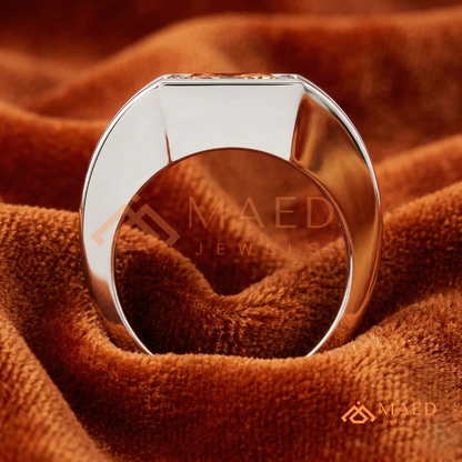 Nature-Inspired Radiant Cut Three-Stone Engagement Ring with Thorn Band in Silver, 14K Gold & Rose Gold