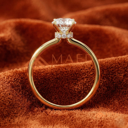 Classic Oval Cut Solitaire Engagement Ring in Silver, 14K Gold, & 14K Rose Gold