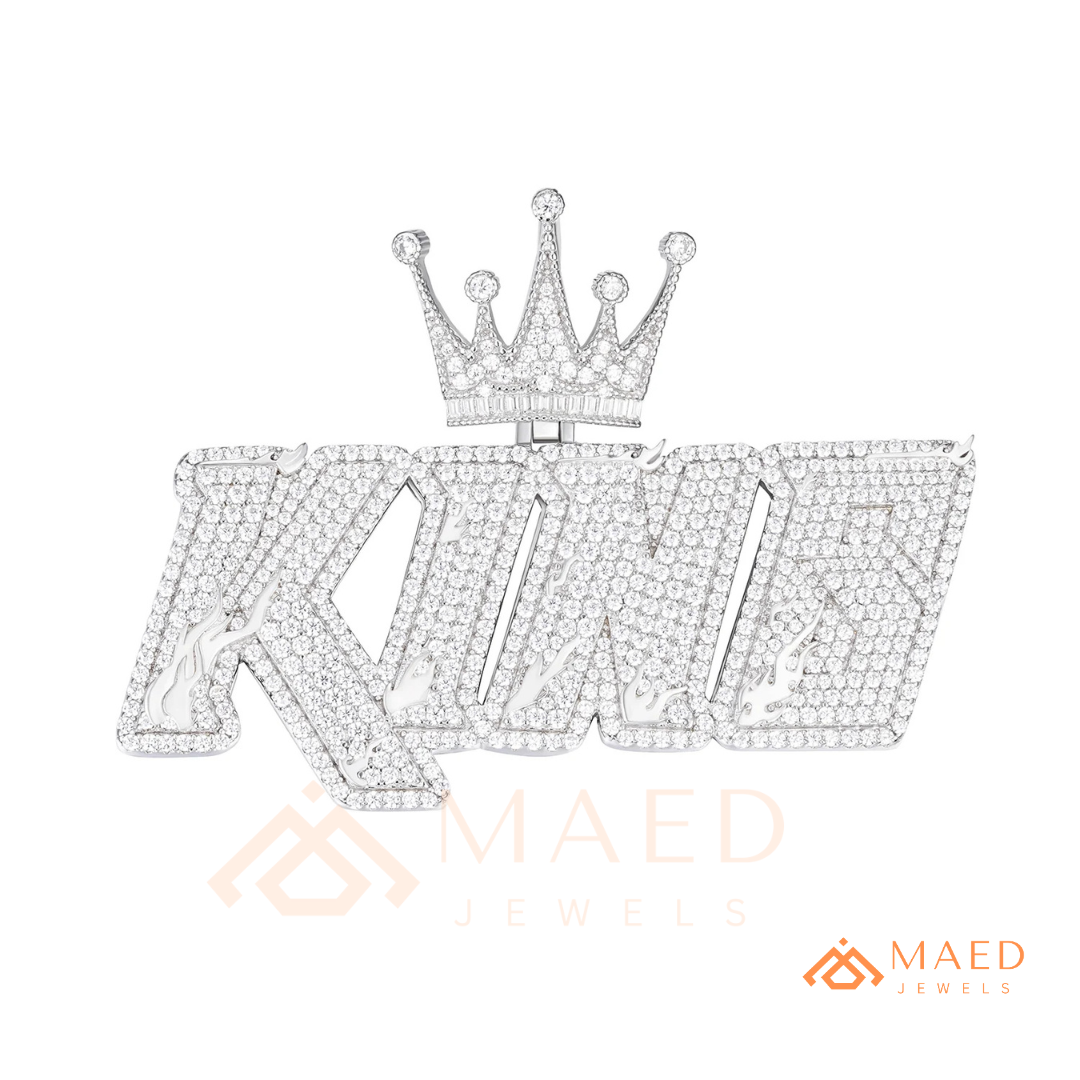 The "King" Crown Diamond Pendant – Custom Hip Hop Jewelry