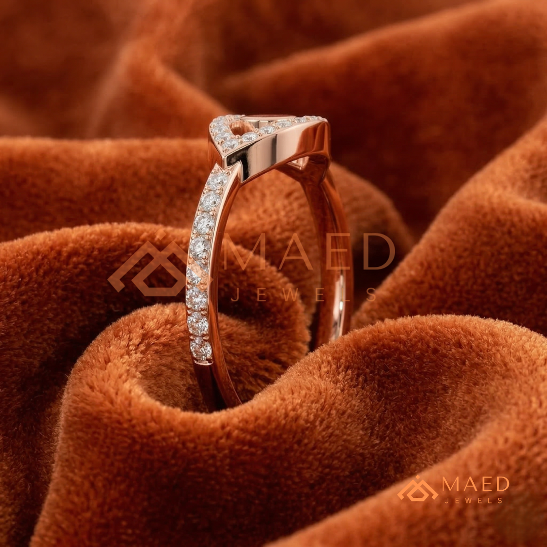Diamond Evil Eye Ring in 14K White Gold | Protection Jewellery