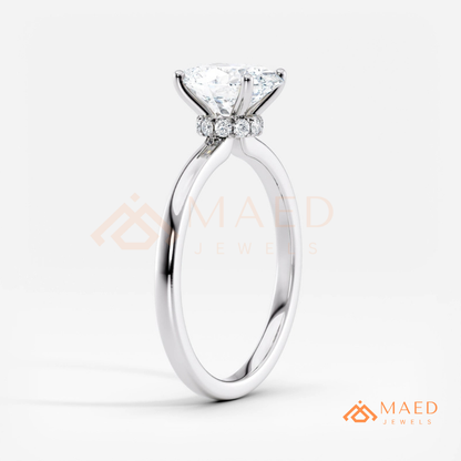 Classic Oval Cut Solitaire Engagement Ring in Silver, 14K Gold, & 14K Rose Gold