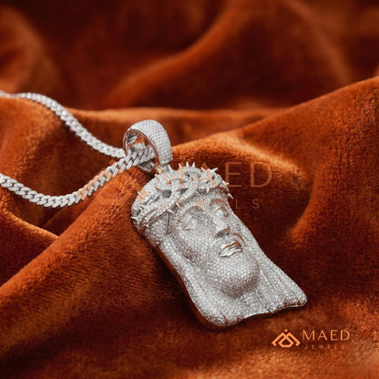 Iced Out Jesus Piece Pendant – Micro Pave Hip Hop Necklace