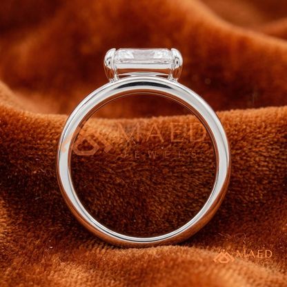 Classic Round Cut Pavé Diamond Band Promise Ring in Silver, 14K Yellow or Rose Gold