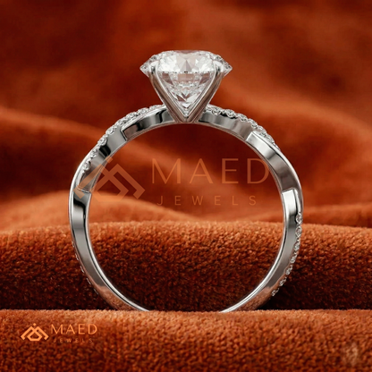 Emerald Cut Bezel-Set Solitaire Engagement Ring in Silver, 14K Gold & Rose Gold