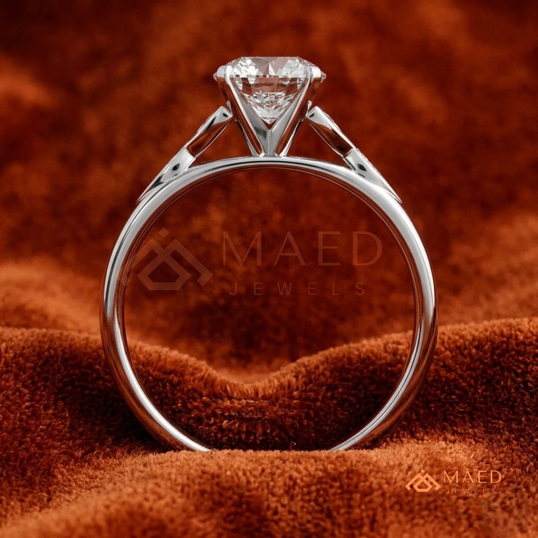 Radiant Cut 3-Stone Engagement Ring with Pear Side Gems & Pavé Band